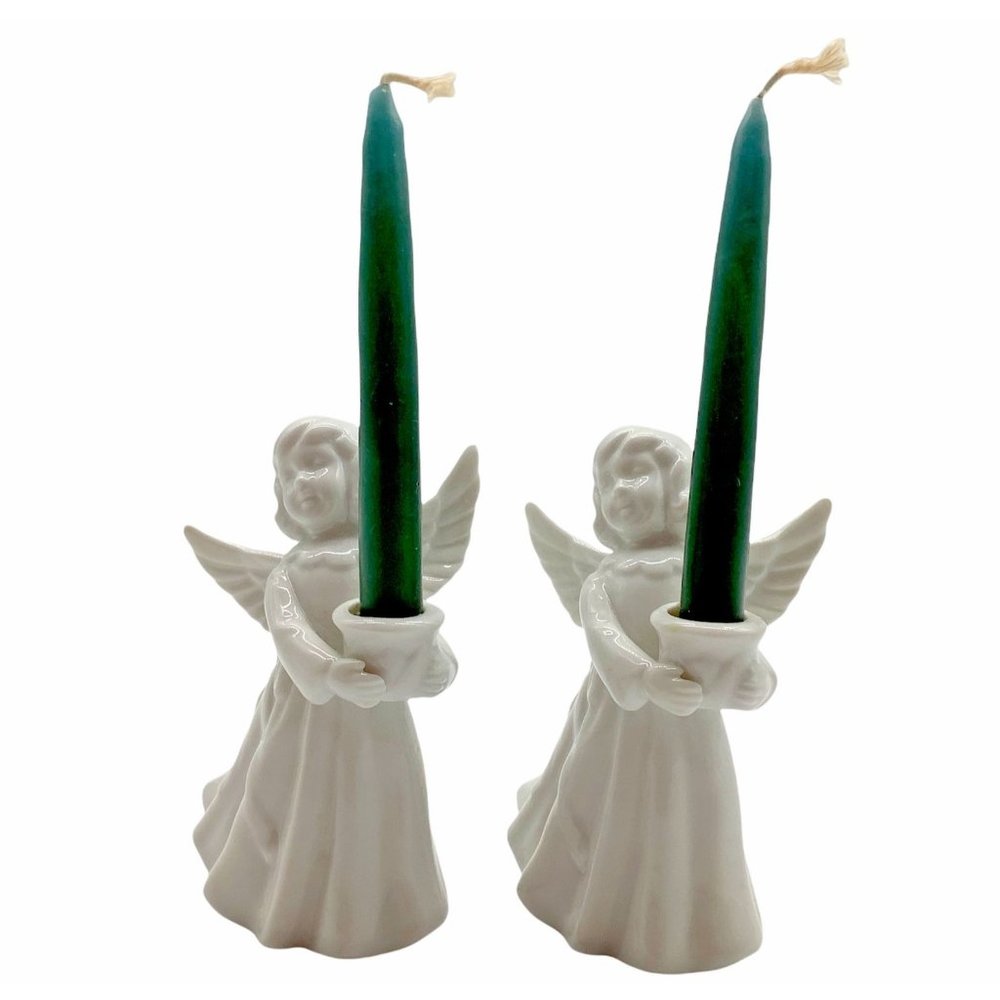 Angel Candleholders, Made in Japan